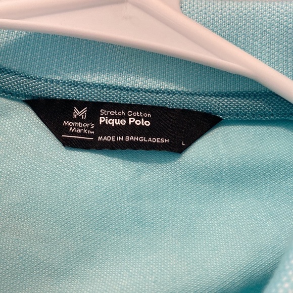 MEMBERS Mark Pique polo 2 button nwt shirt large - Picture 8 of 8